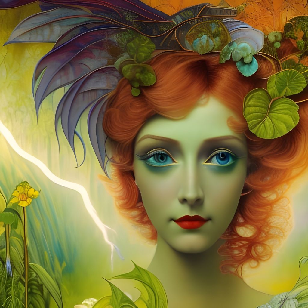 Forest Fairy Portrait in Ethereal Fantasy Art Style