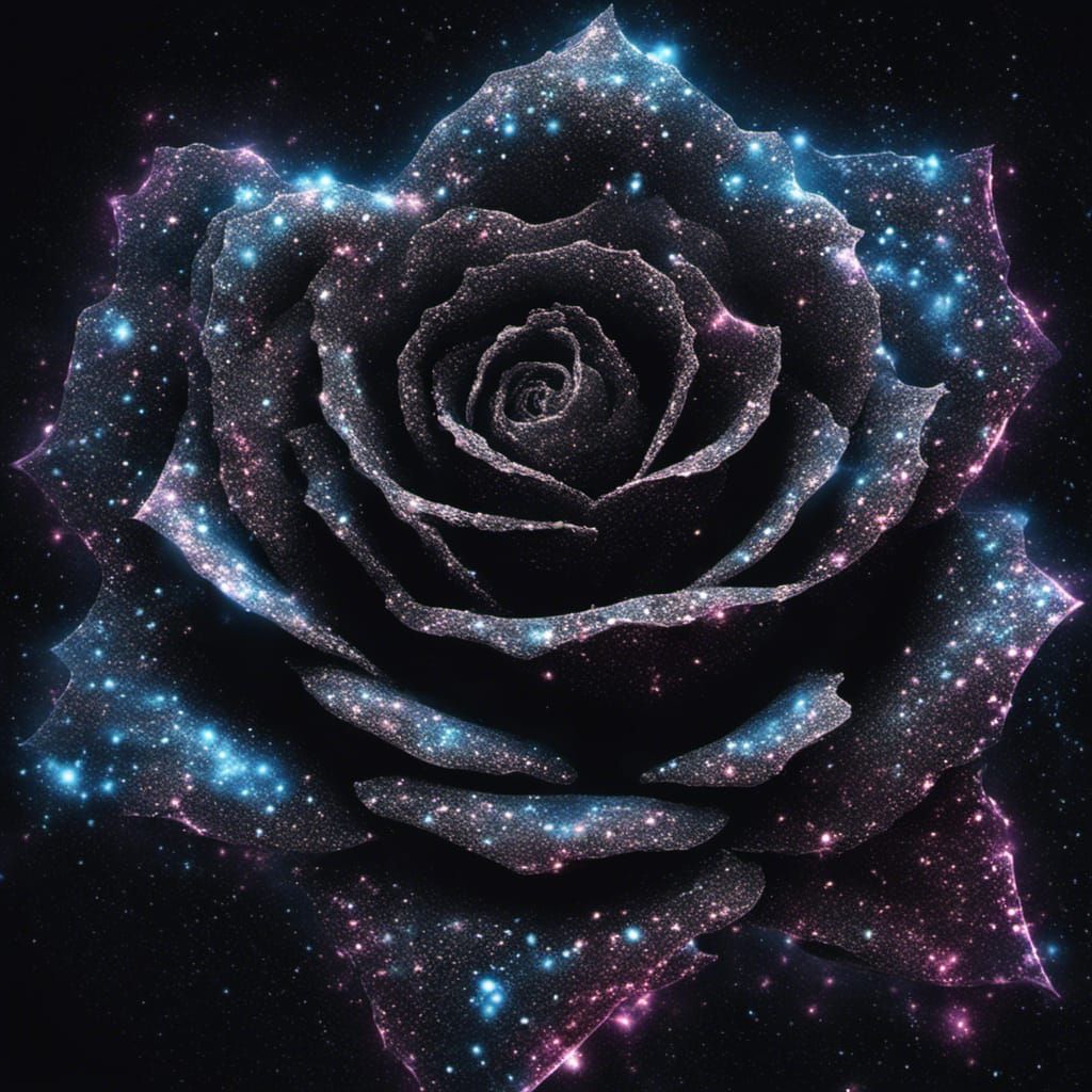 Glitter Black Rose  by @Sergio Ortiz