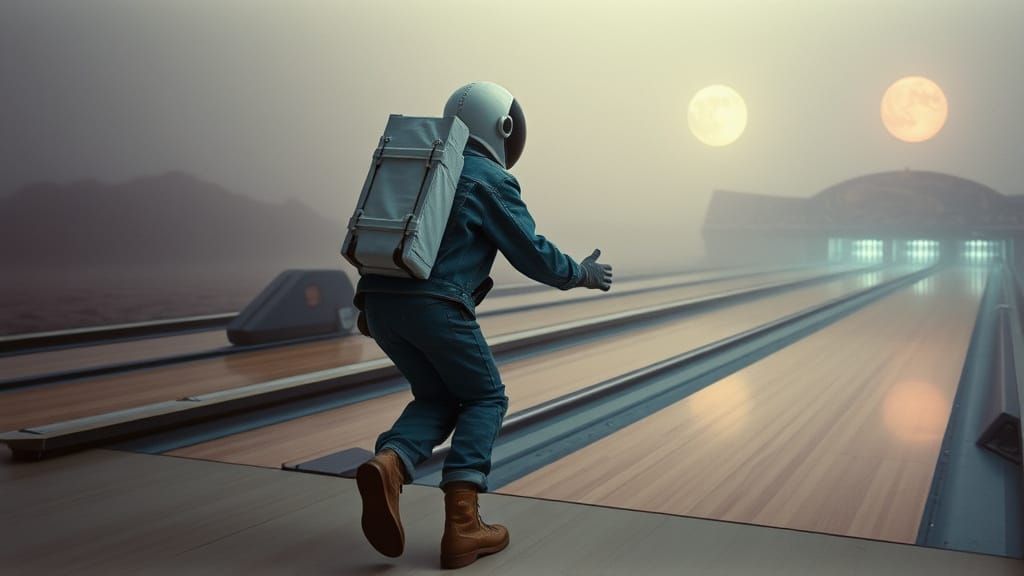 Bowling under moons'   light