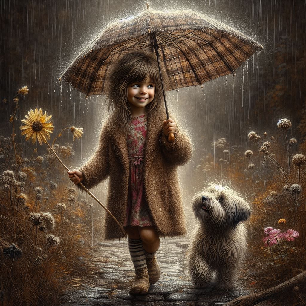 Come with me my Buddy, let's sing in the rain 😊👍🐶