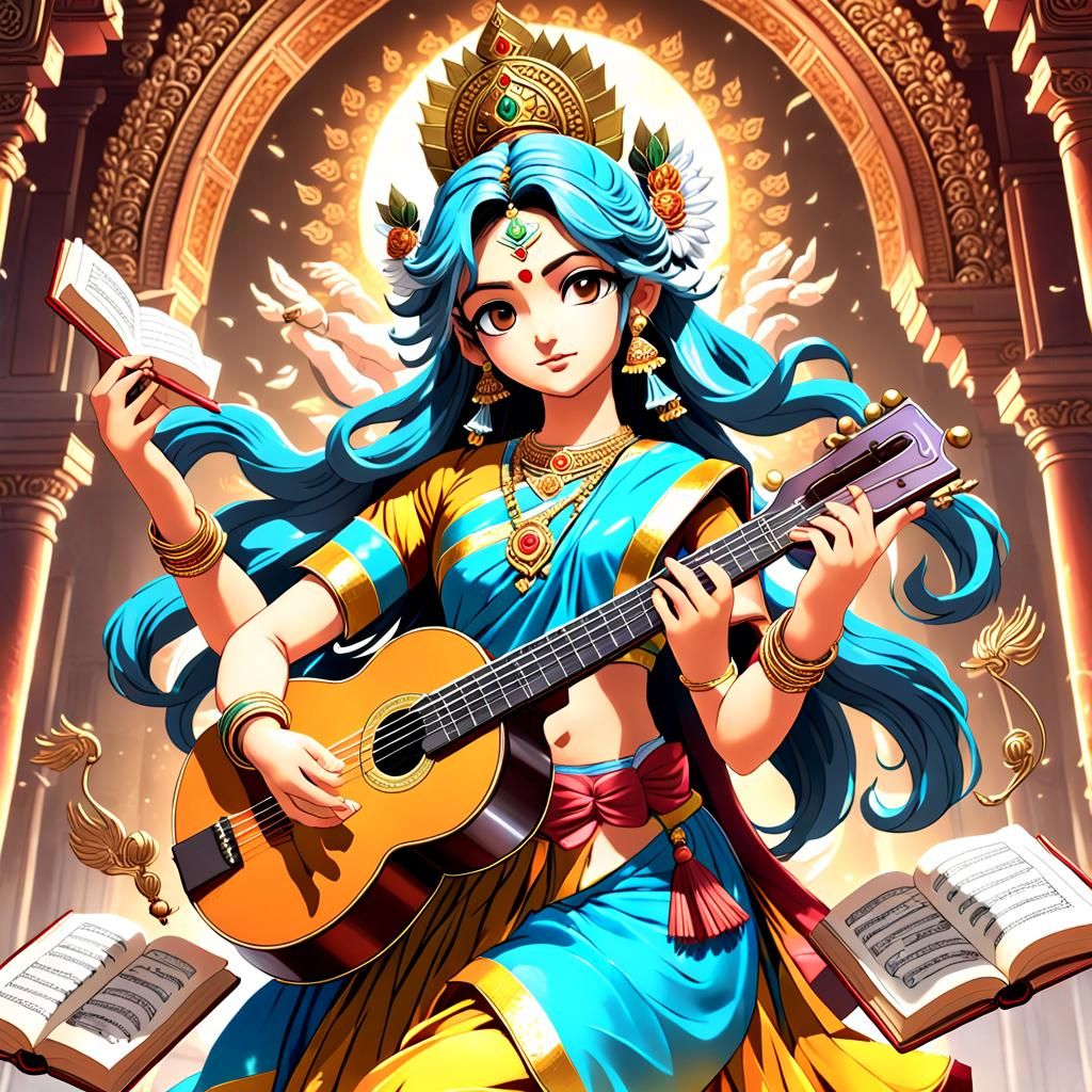 Indian Godess Saraswati.
@AloneMARLA