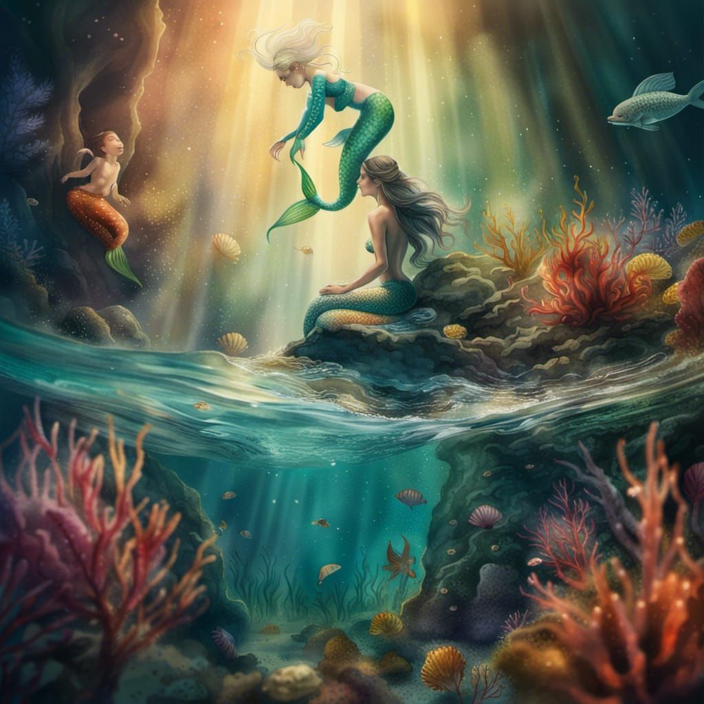 Mermaids Cove - AI Generated Artwork - NightCafe Creator