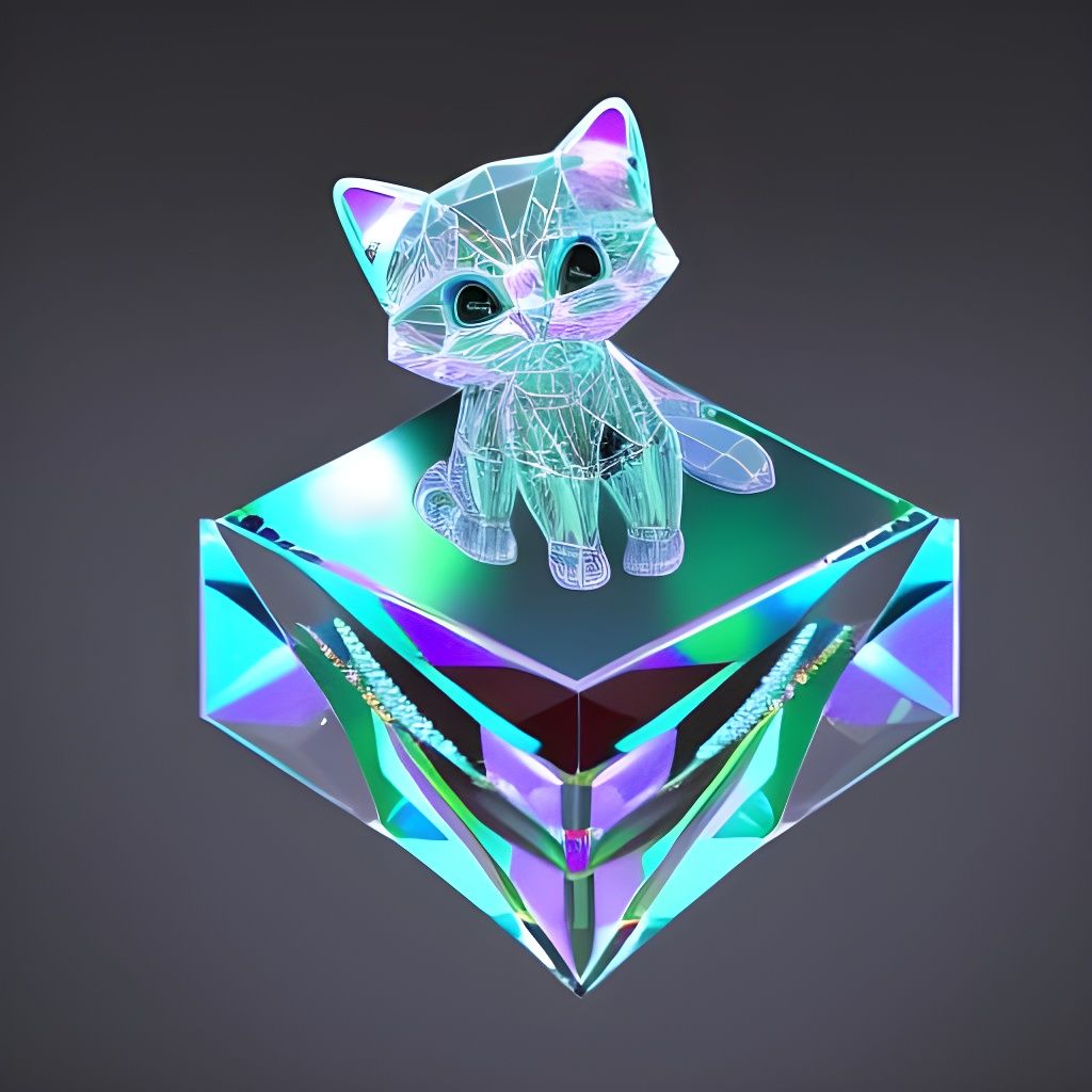 Crystal Kitty  by @Lunatic Kitty