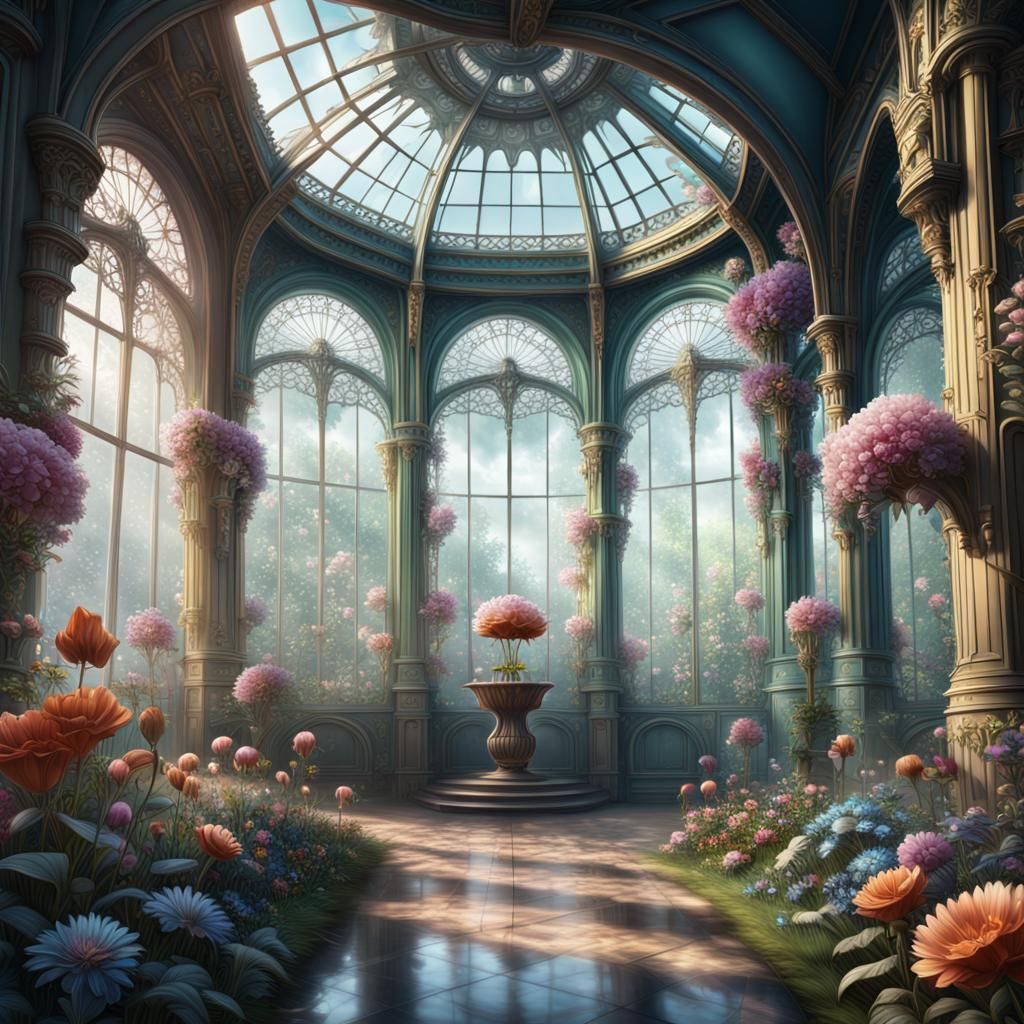 fairies greenhouse - AI Generated Artwork - NightCafe Creator