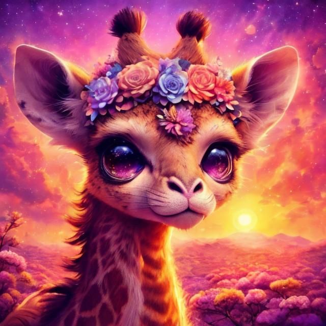 Sunset Giraffe