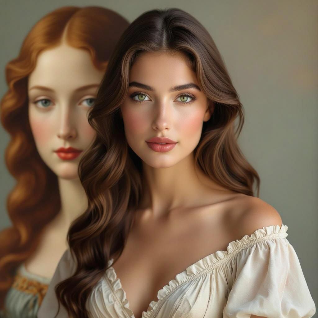 Venus, Simonetta Vespucci. Yesterday and Today