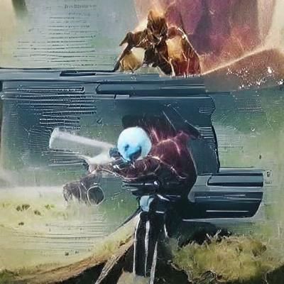 titan from destiny 2 shooting a gun at enemies