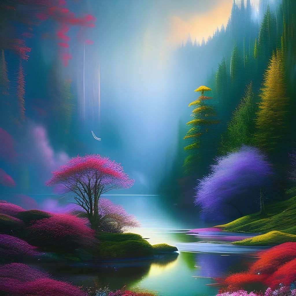 Blooming river banks