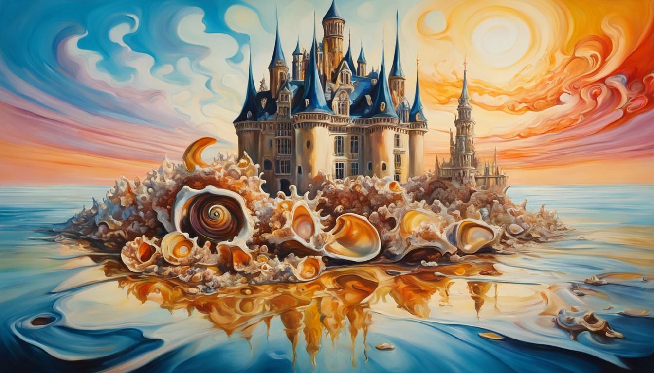 Les plus beaux coquillages font une construction qui ressemble au château de Chambord 