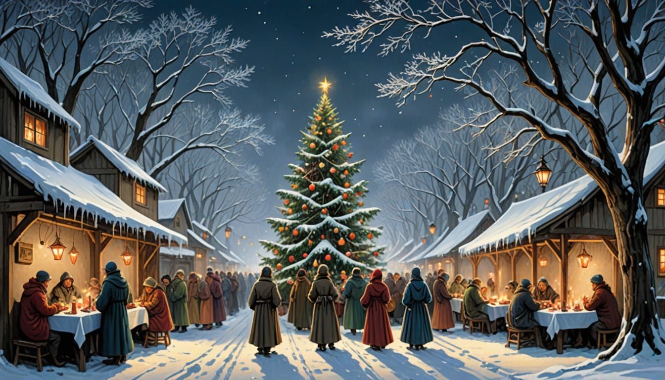 On Christmas eve, everybody is welcome to join together, to eat and drink to be part of a warm community.