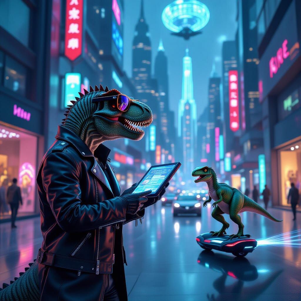 For the "In Another Timeline" challenge, imagine a world where dinosaurs never went extinct, and now ...  by @Marius