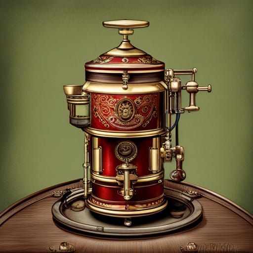 Steampunk Industrial Percolator AI Generated Artwork NightCafe Creator