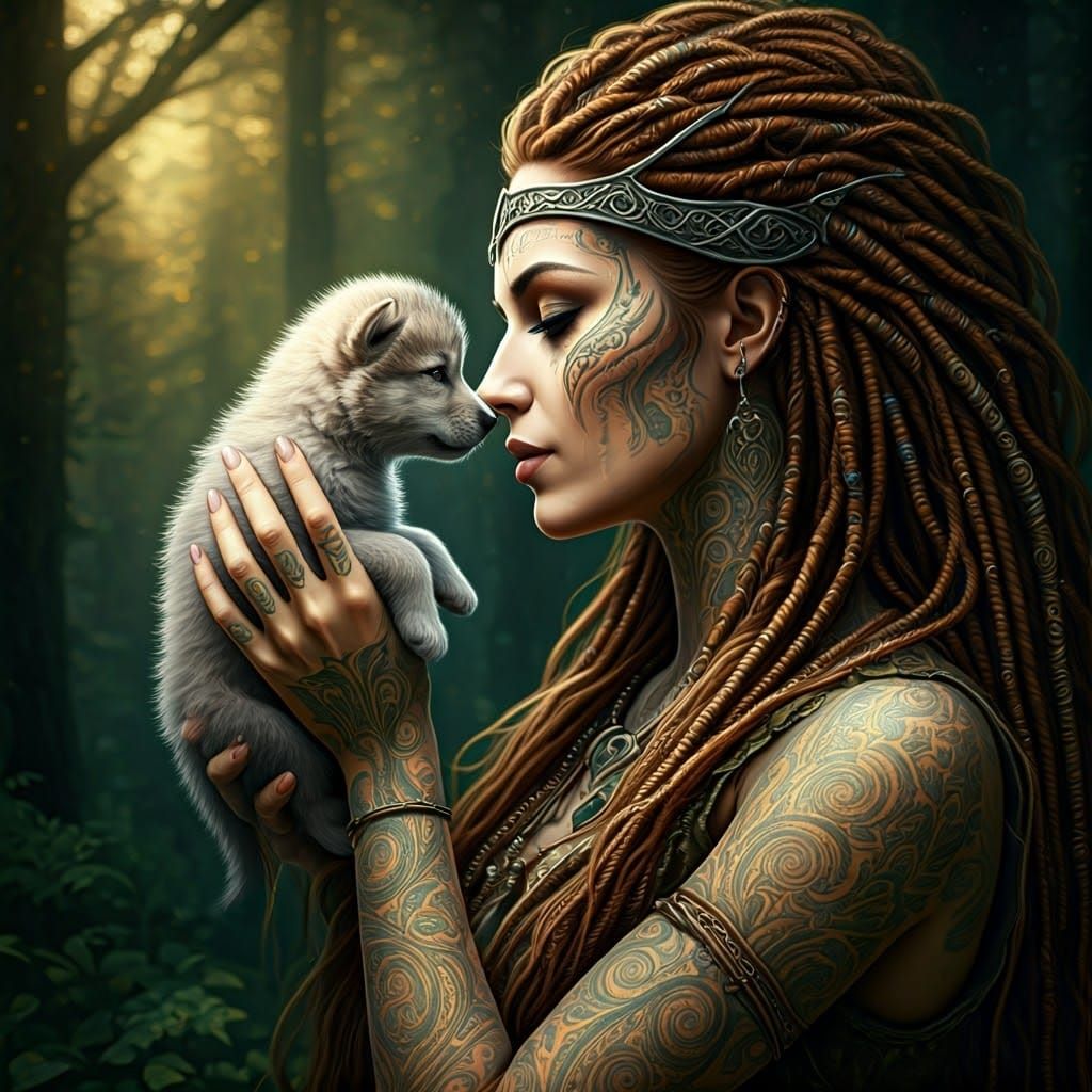 🐾 Ancient Whispers, Building Eternal Bonds  🐺 Morrígan Celtic Mother Of Wolves  by @Chelle