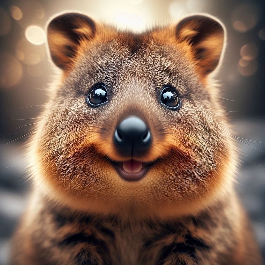 Cute portrait of a quokka