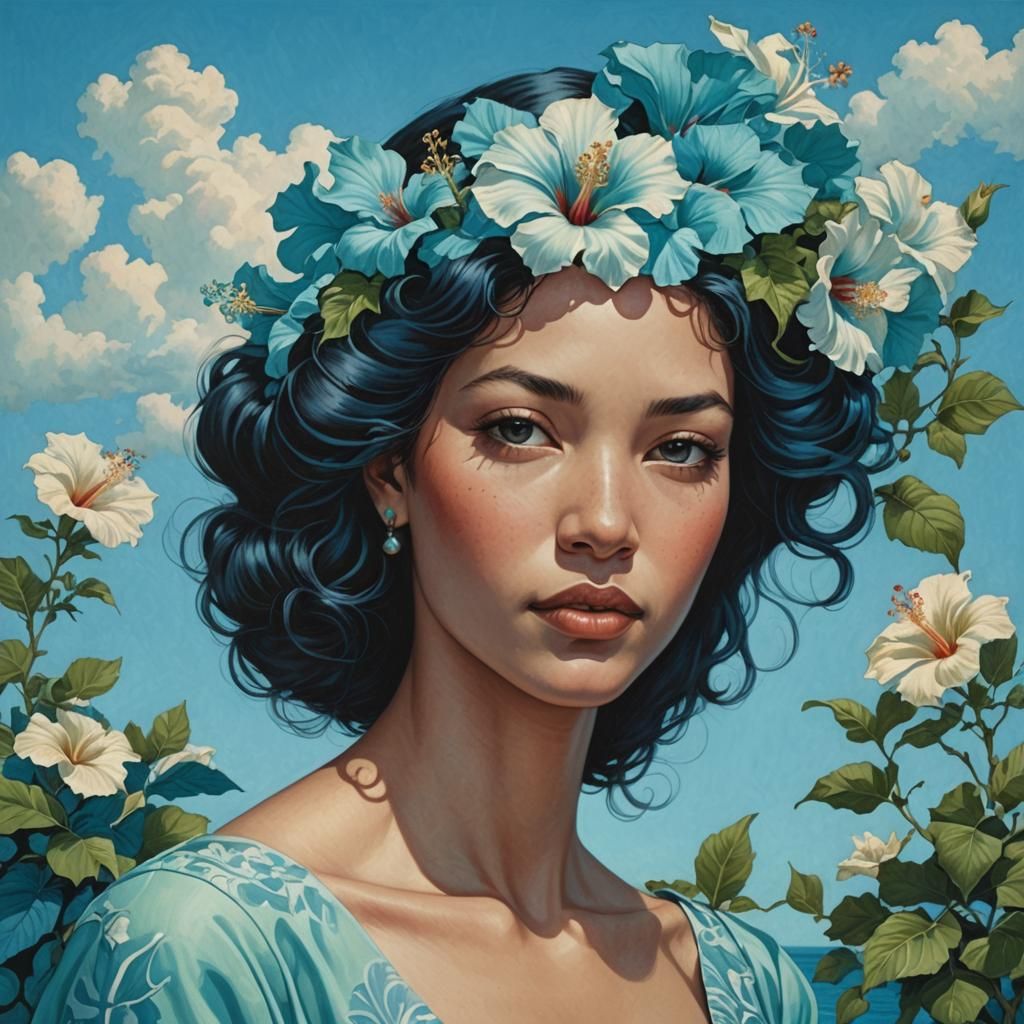 blue hibiscus