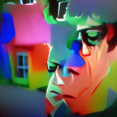 Lou Reed has a bad day colourful film noir