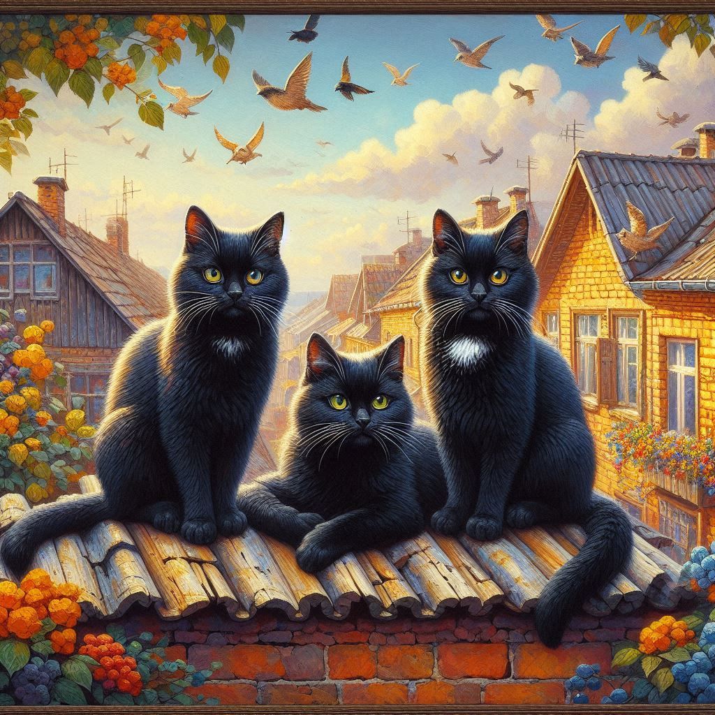 Cats on Roof