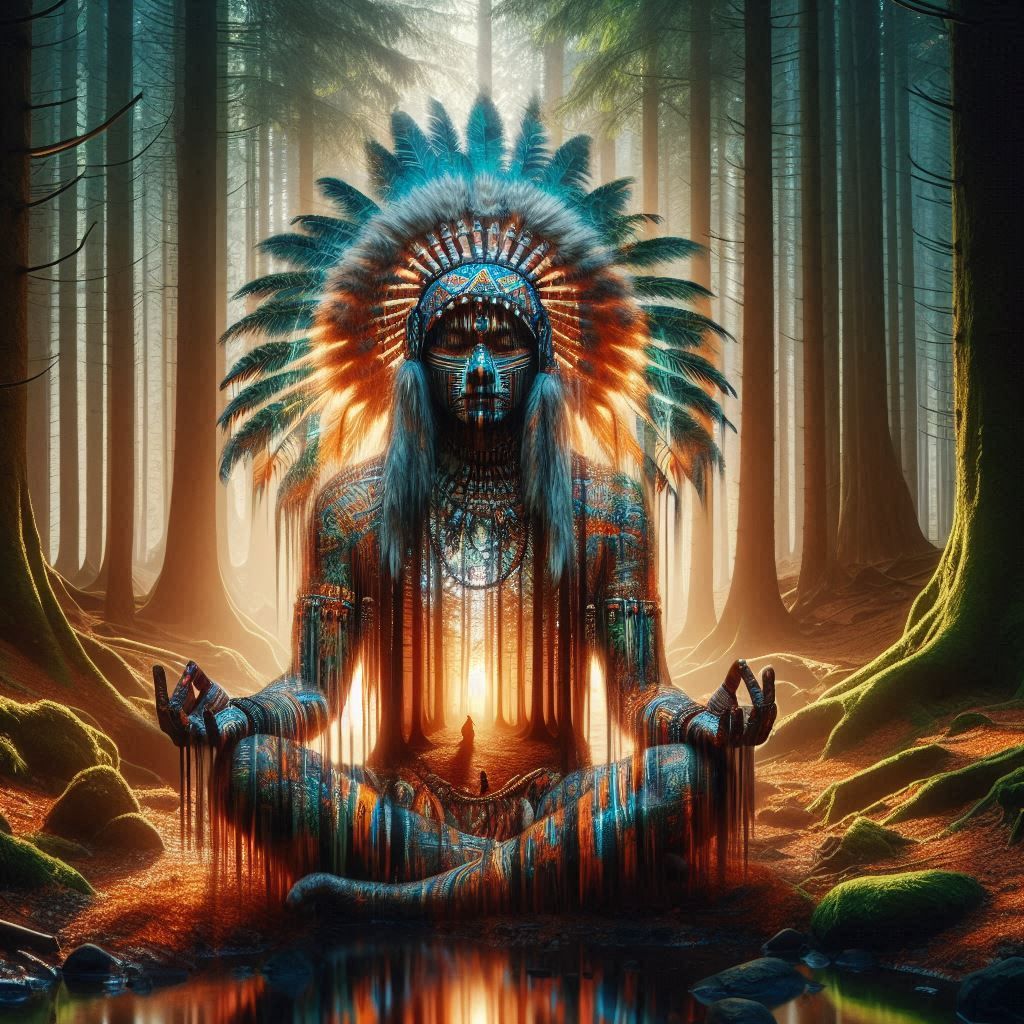 double exposure beautiful fantasy portrait landscape..