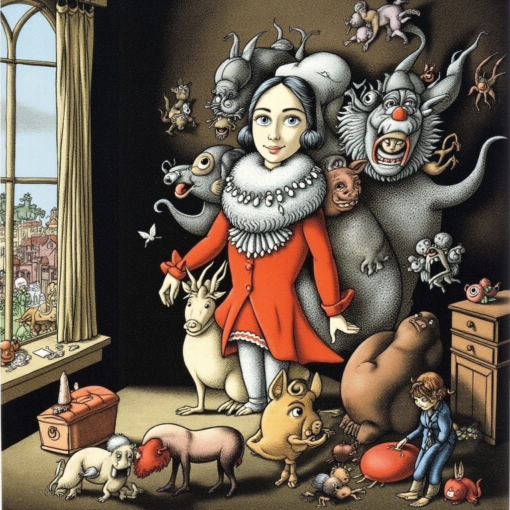 <lora:Hans Arnold 2:1.0> Land of Confusion with Ronald Reagan