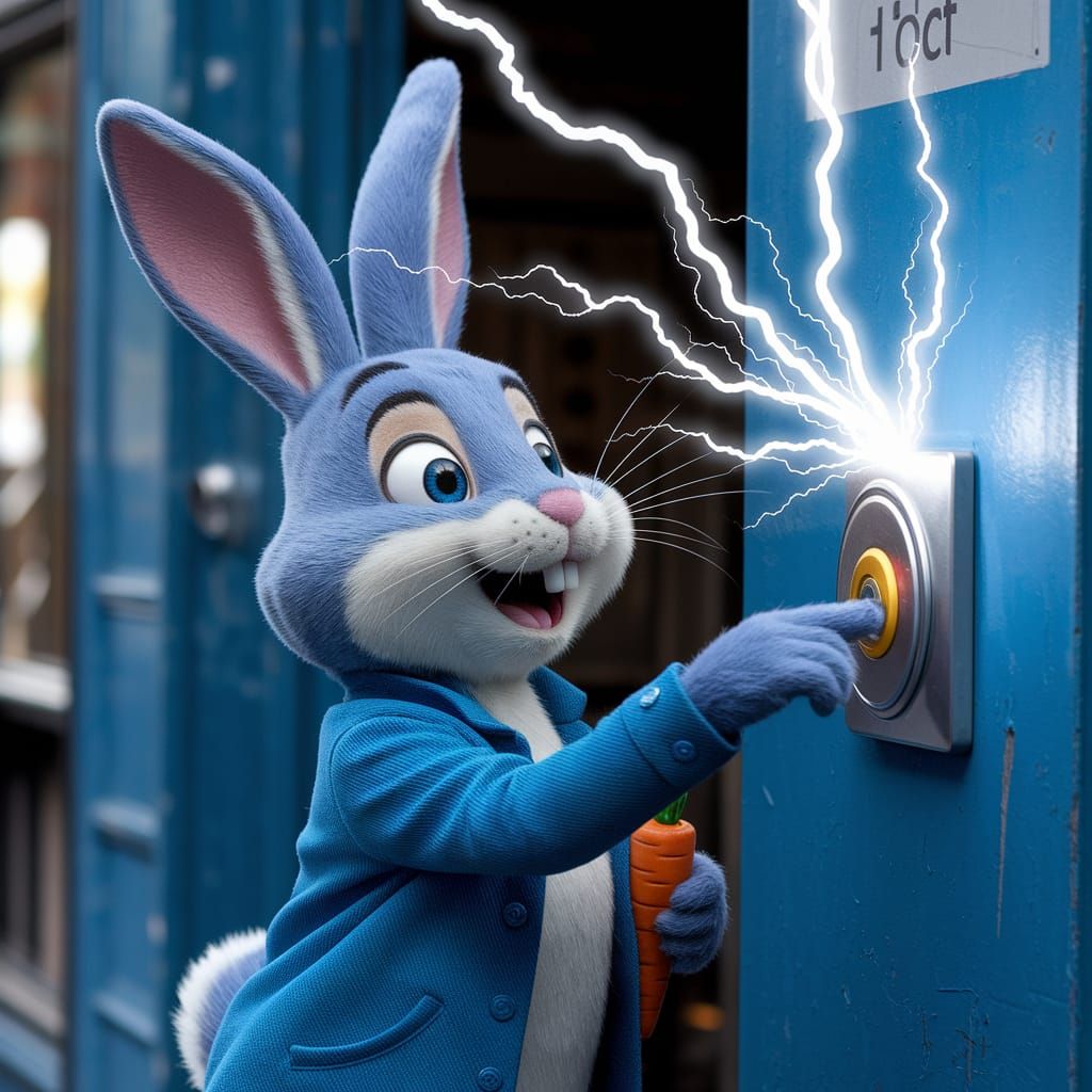 Cinematic Rabbit Surges with Electricity