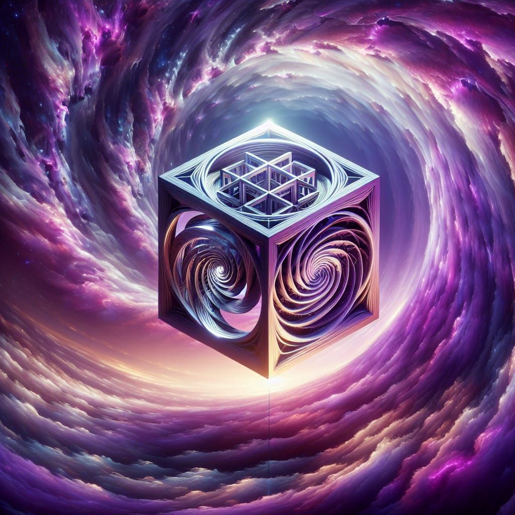 Tesseract Portal AI Generated Artwork NightCafe Creator