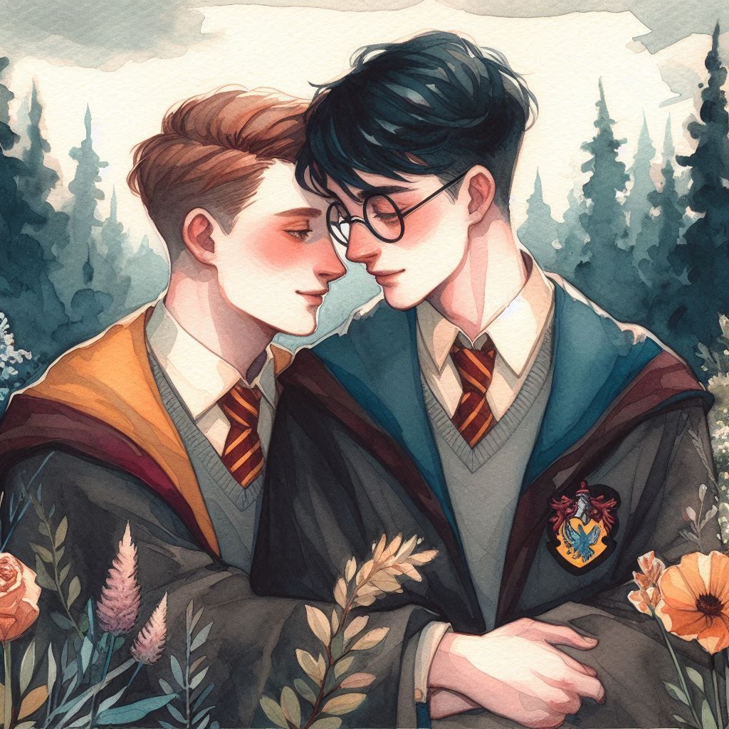 Hogwarts Lovebirds - 006 - AI Generated Artwork - NightCafe Creator