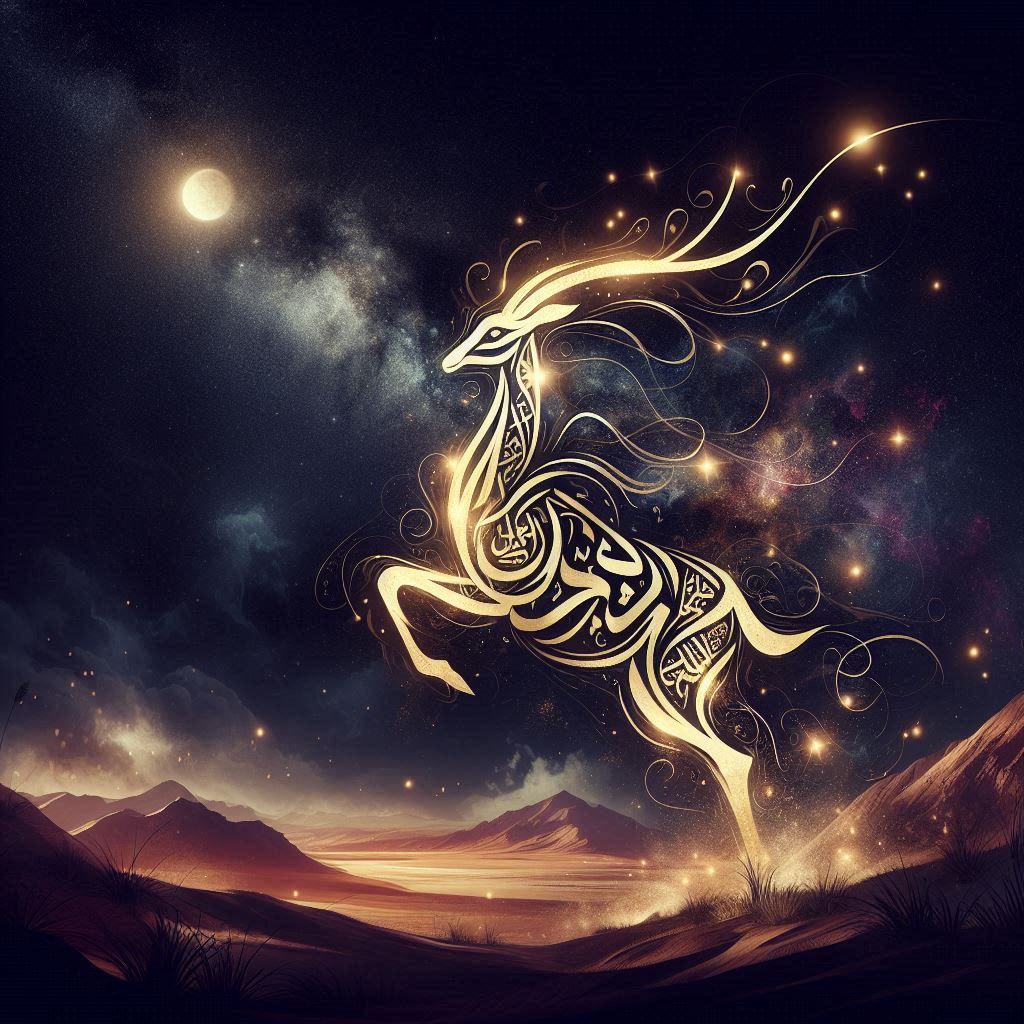 Arabic calygraphic calligram