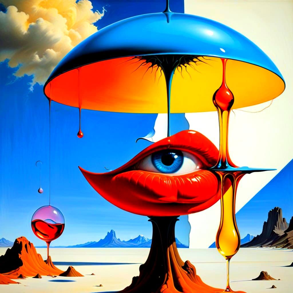 Ethereal Surrealistic Masterpiece in Vibrant Colors