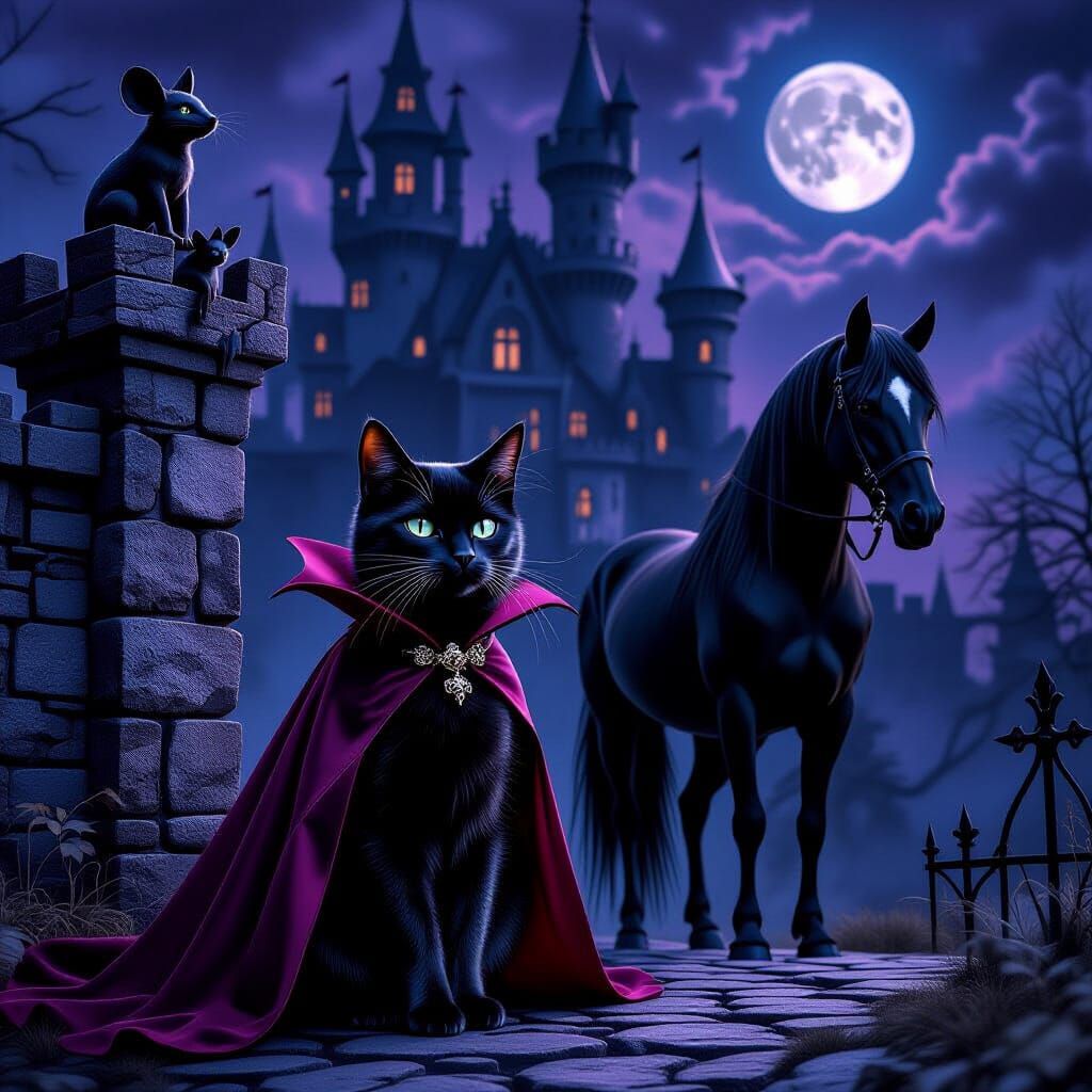 In the dark of the night things go meow!