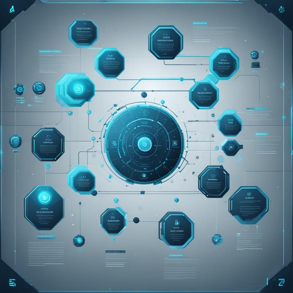 Organizational chart, blue, cyan, unknown planet, light sens...