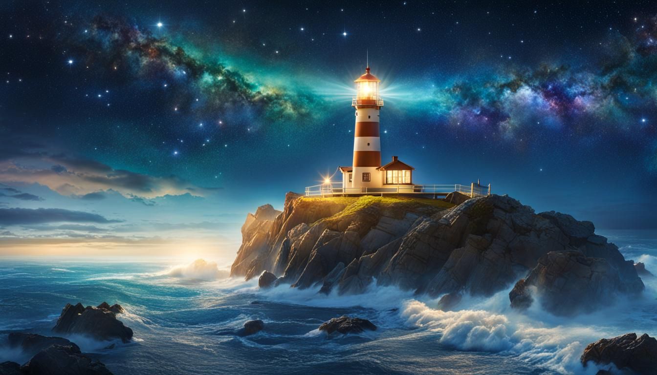 Cozy Lighthouse - AI Generated Artwork - NightCafe Creator