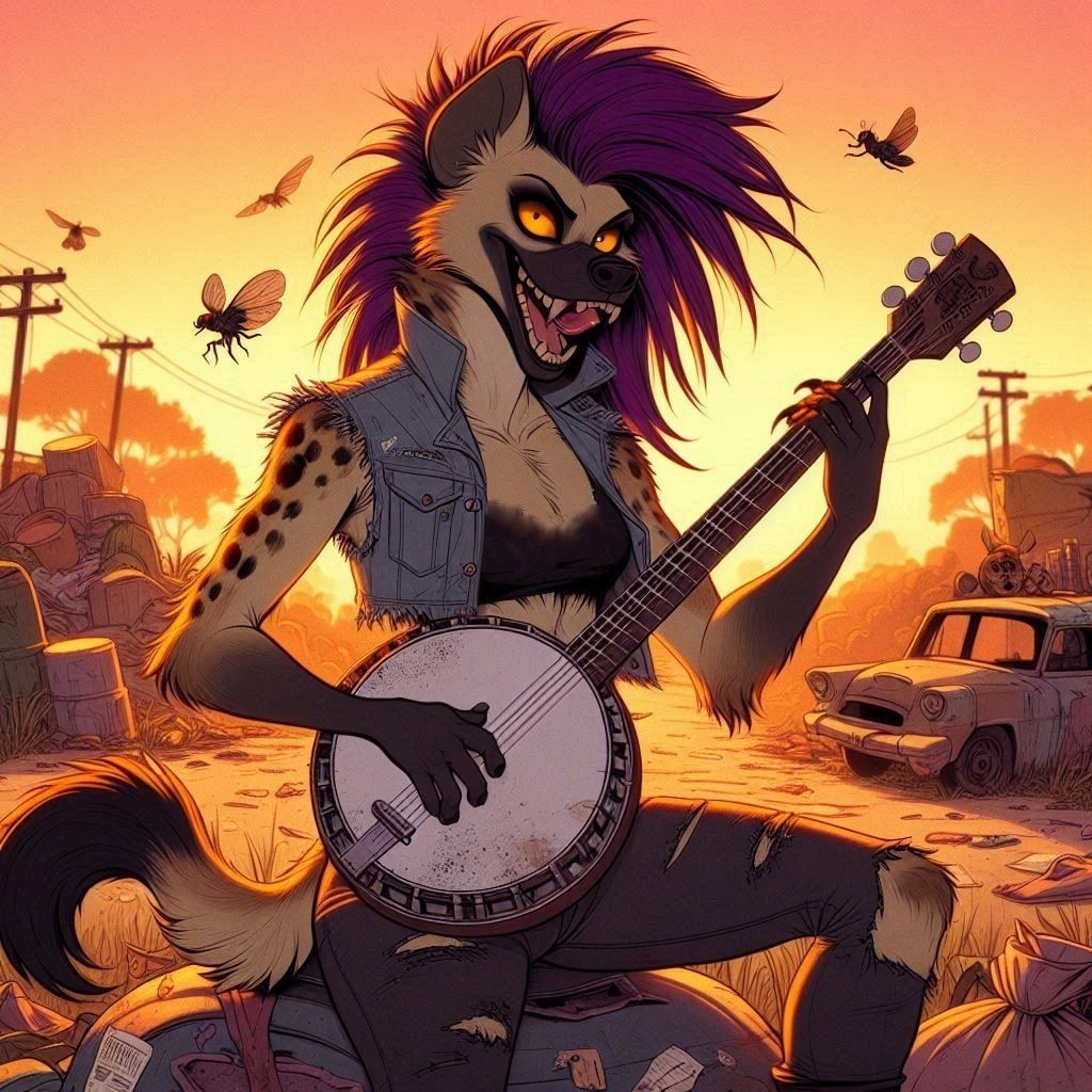 Scuzzy the Banjo Hyena