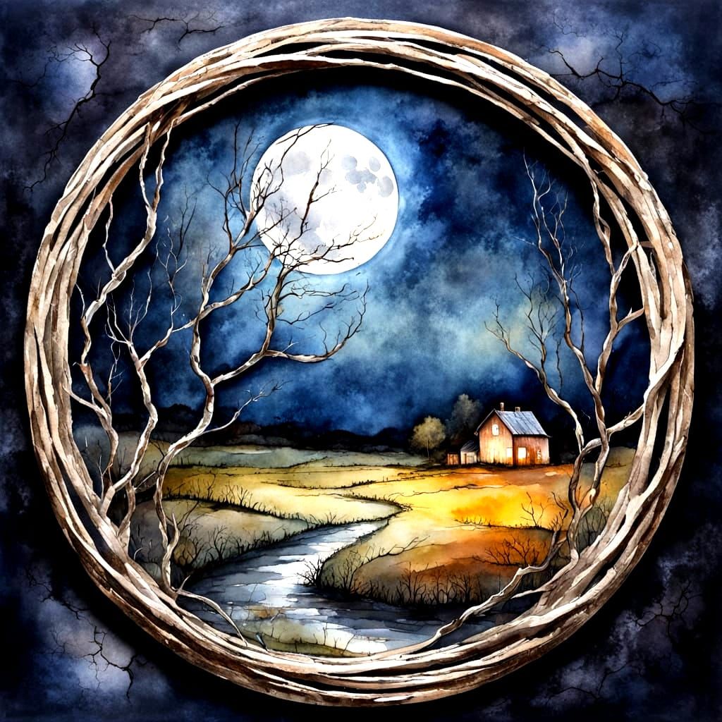 In a wicker hoop  by @Noauna