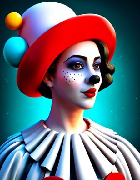 Pierrot The Clown - AI Generated Artwork - NightCafe Creator