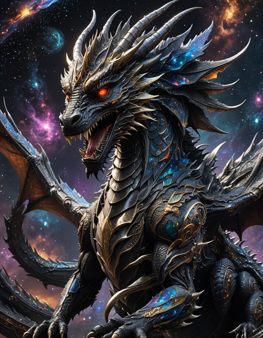 Cosmic Dragon  by @Swiss Army Squid