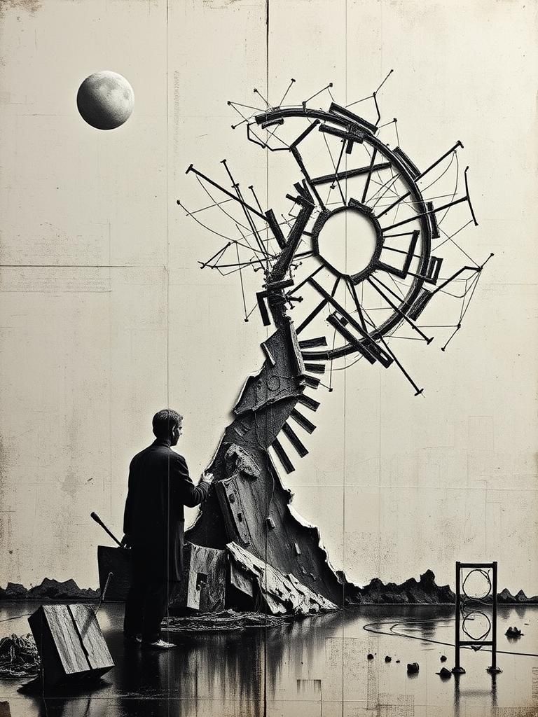 Surrealist Collage Inspired by Duchamp, Ernst and Bontecou