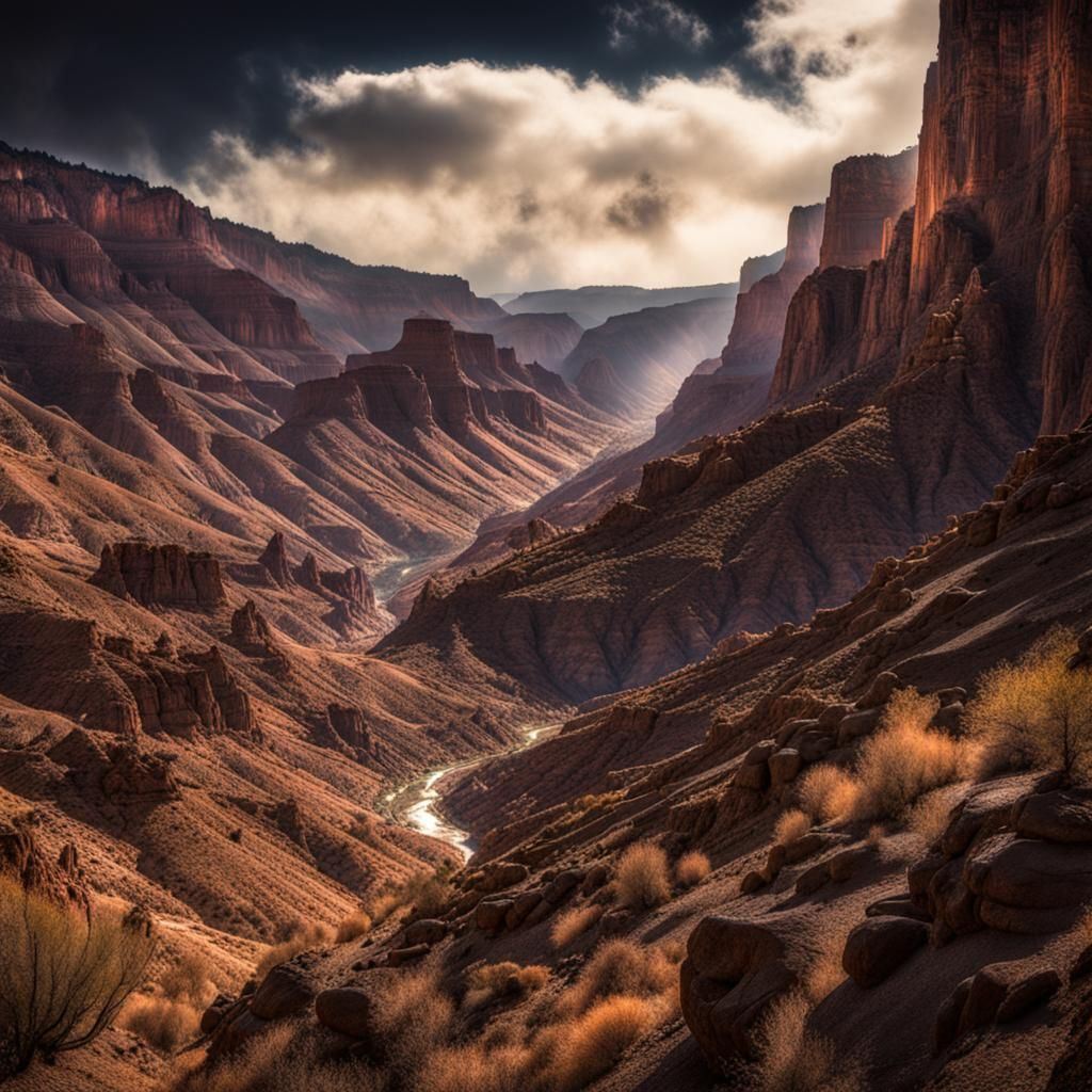 Steam canyon valley