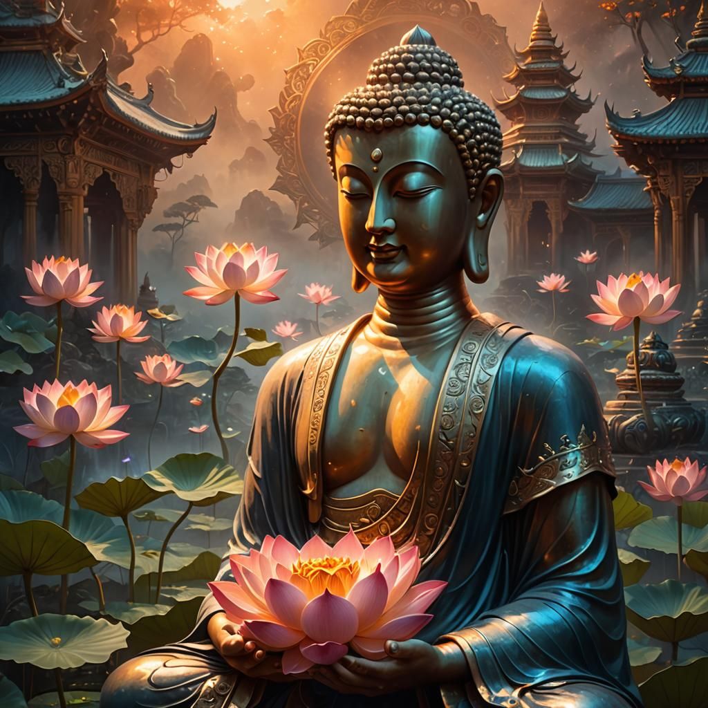 The Buddha with a Lotus Blossom  by @MagisterLudorum