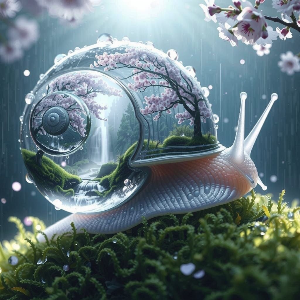 Spring’s Secret Within a Snail’s Shell  by @RC