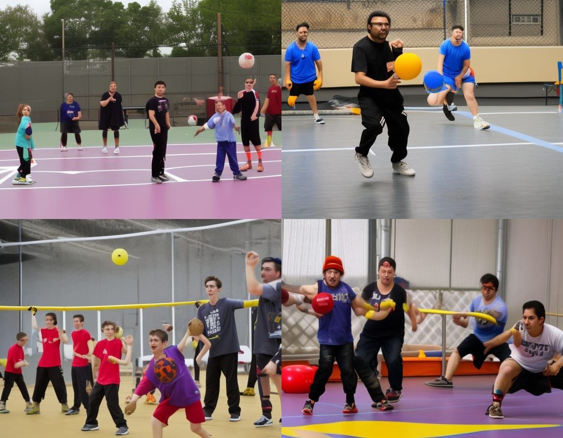 extreme dodgeball competition AI Generated Artwork NightCafe Creator
