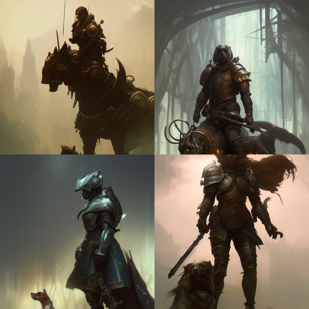 Dog in armor