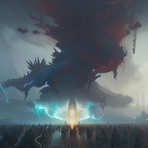 Battle between gods