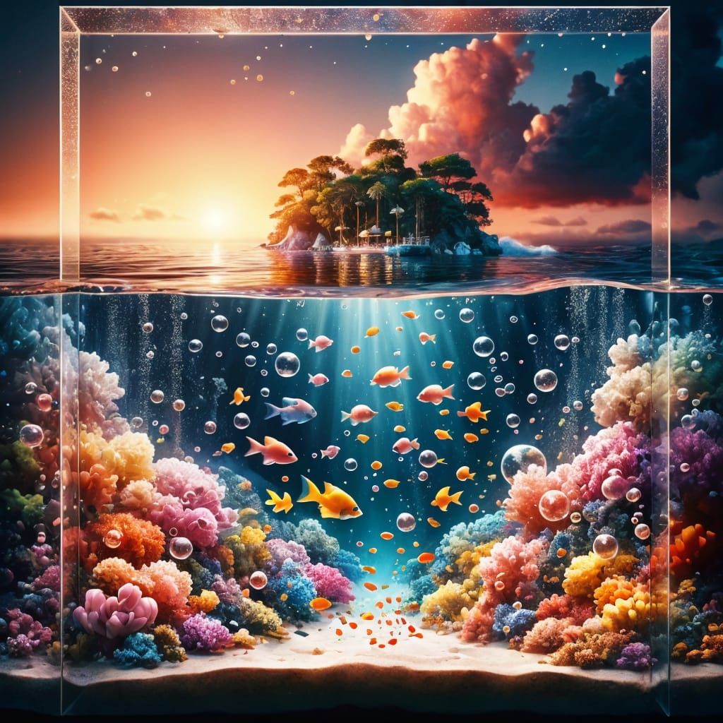 Cutaway view of life beneath the waves  by @KrisB