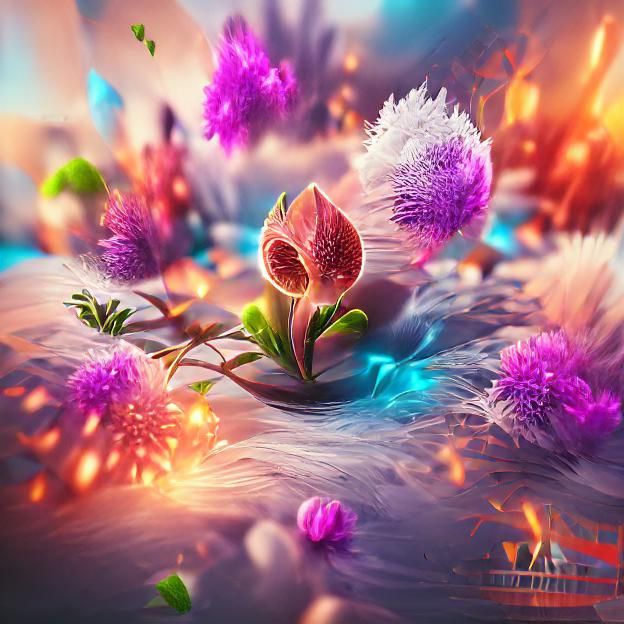Fantasy flowers - AI Generated Artwork - NightCafe Creator