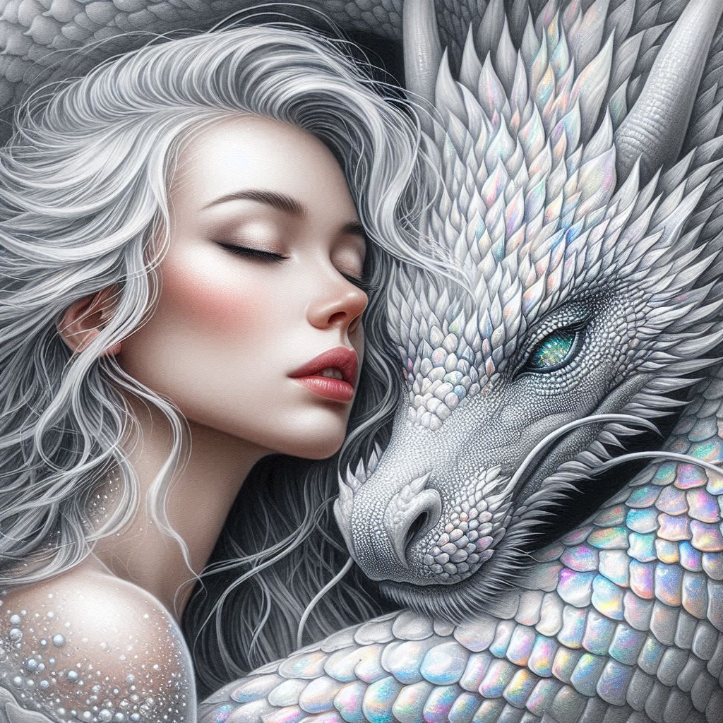 Girl with a silver dragon 2