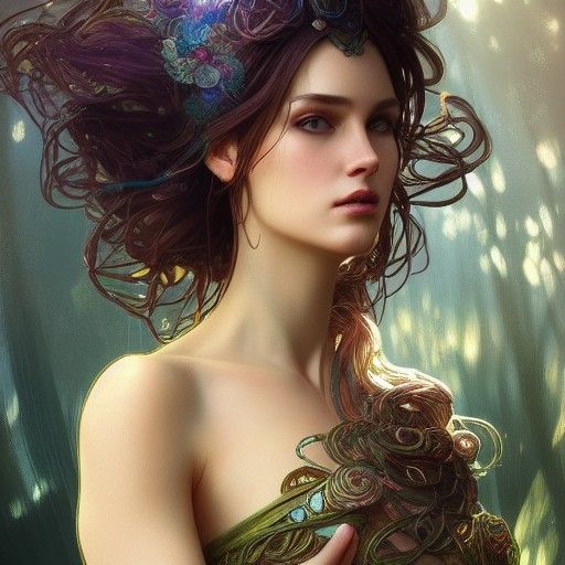 Beautiful Celtic Princess Portrait in Hyperdetailed Style