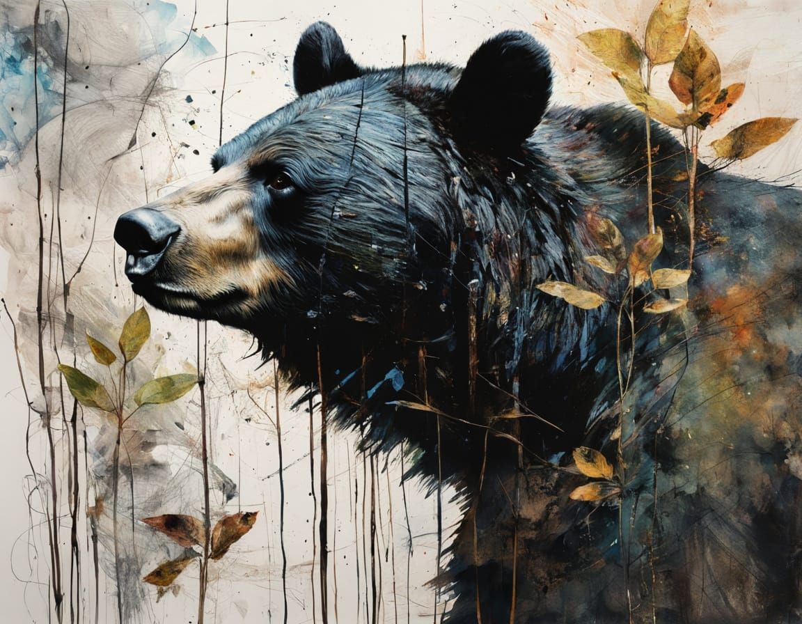 Black bear   by @Katie May