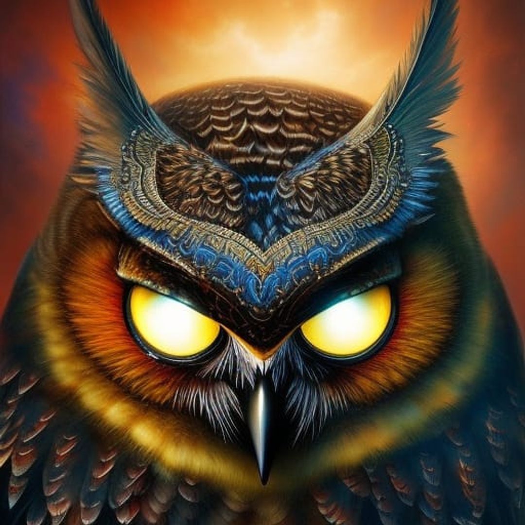 Hypnosis Owl - AI Generated Artwork - NightCafe Creator