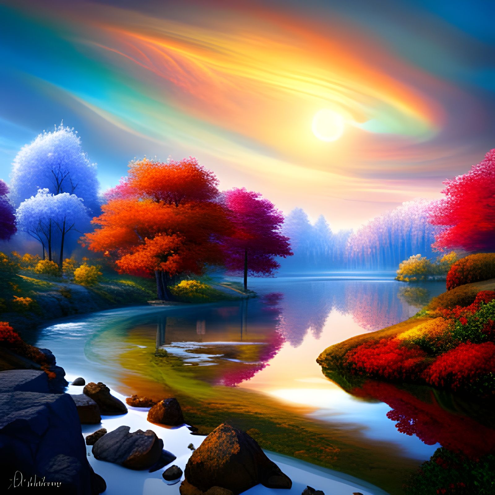 Where all 4 seasons meet  by @Nixelone