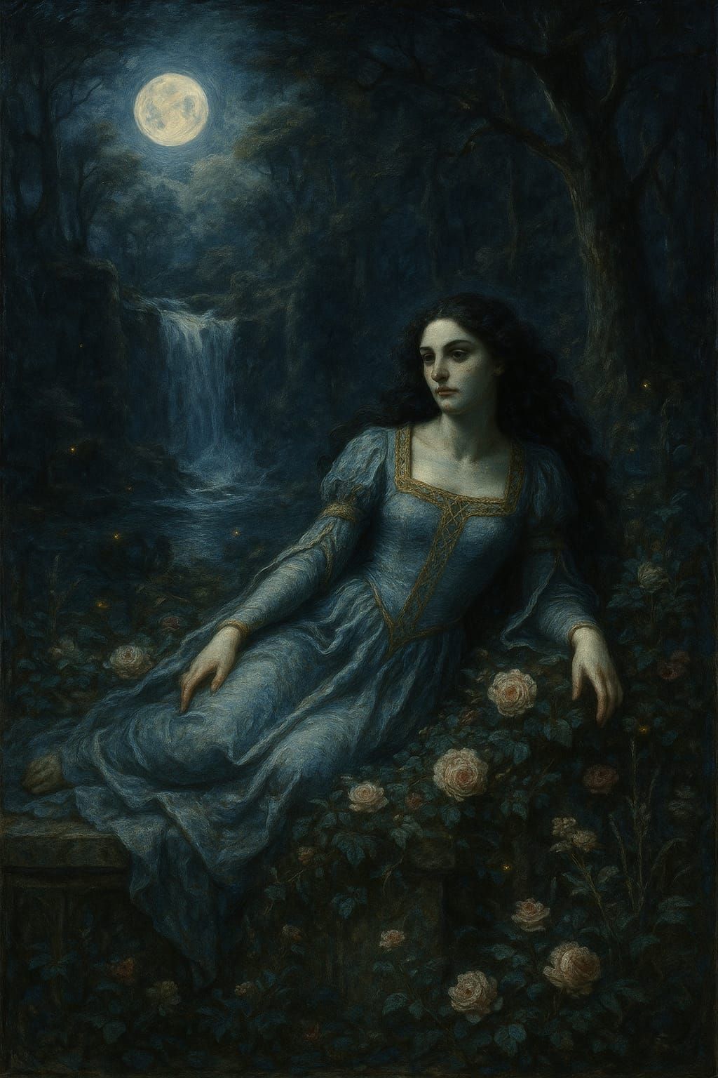The lady of the waterfall
